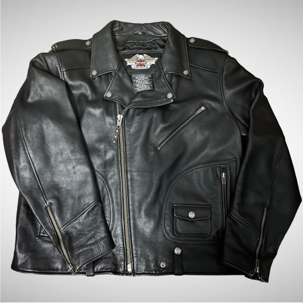 Harley-Davidson Black Leather Biker Jacket